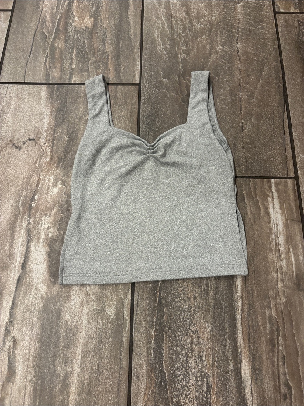 Silver Gray Women's Tank Top with Sweetheart Neckline